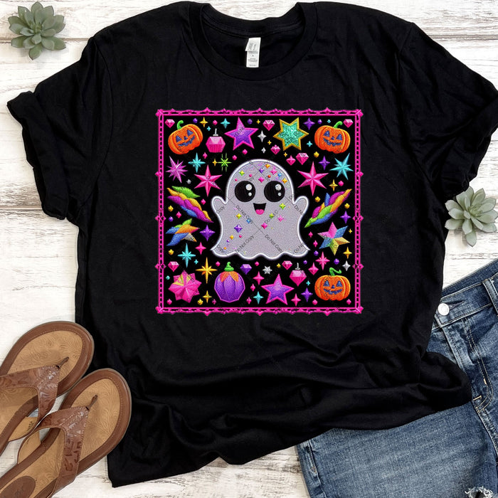 Sparkling Happy Little Ghost DTF Transfer