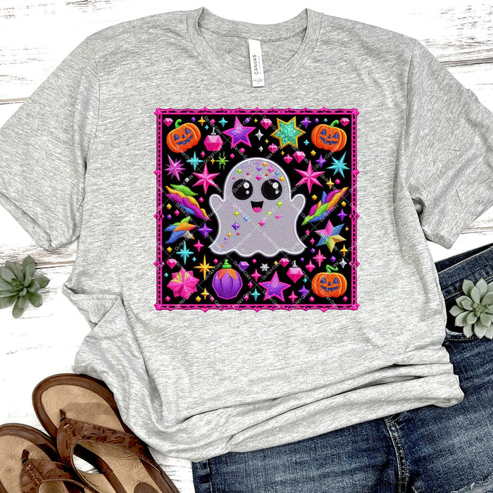 Sparkling Happy Little Ghost DTF Transfer