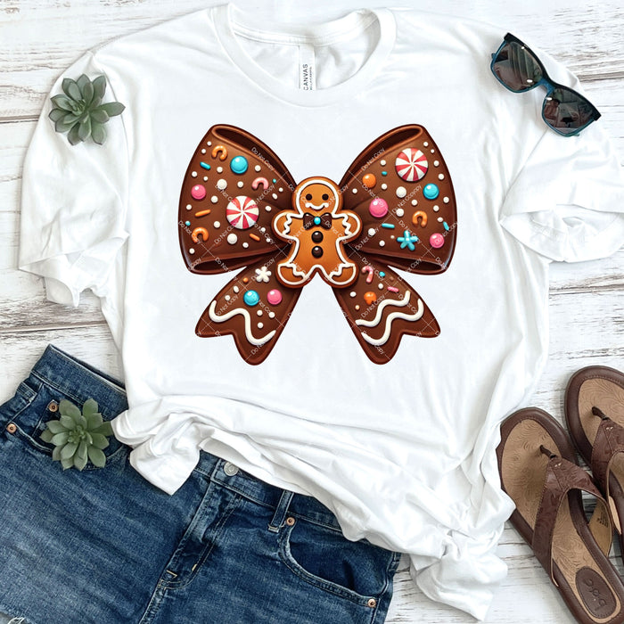 Christmas Treats Bow DTF Transfer