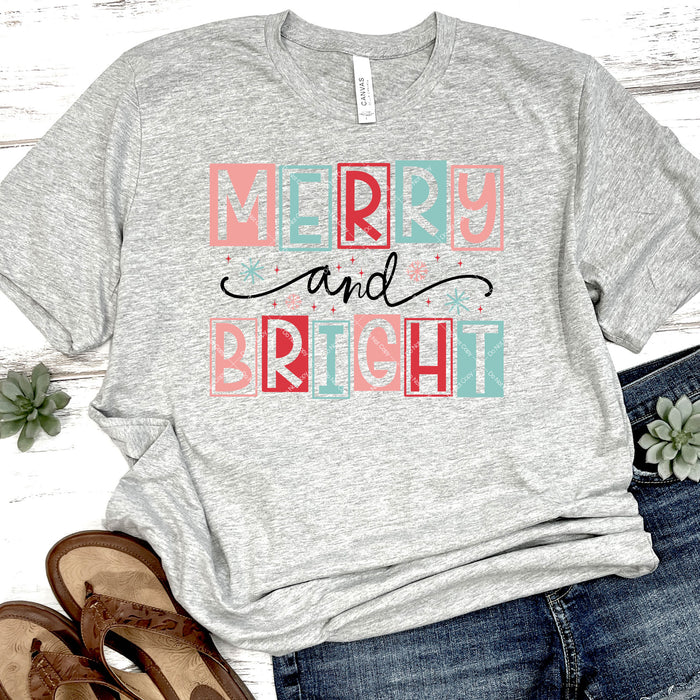 Merry and Bright DTF Transfer