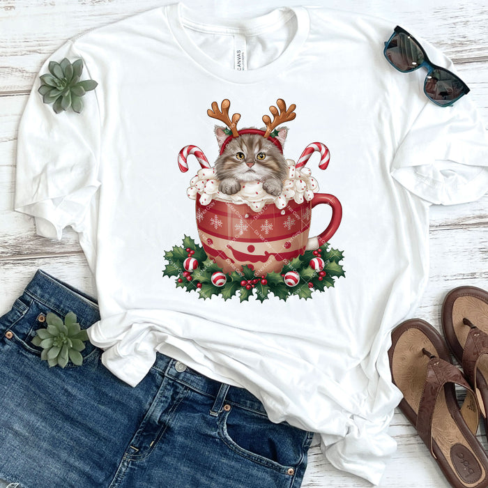 Christmas Kitty DTF Transfer