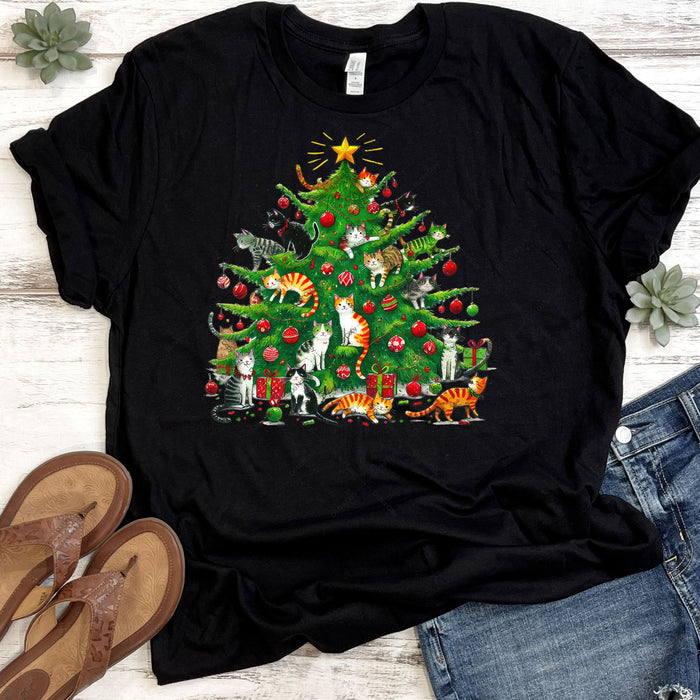 Kitty Cats Christmas Tree DTF Transfer