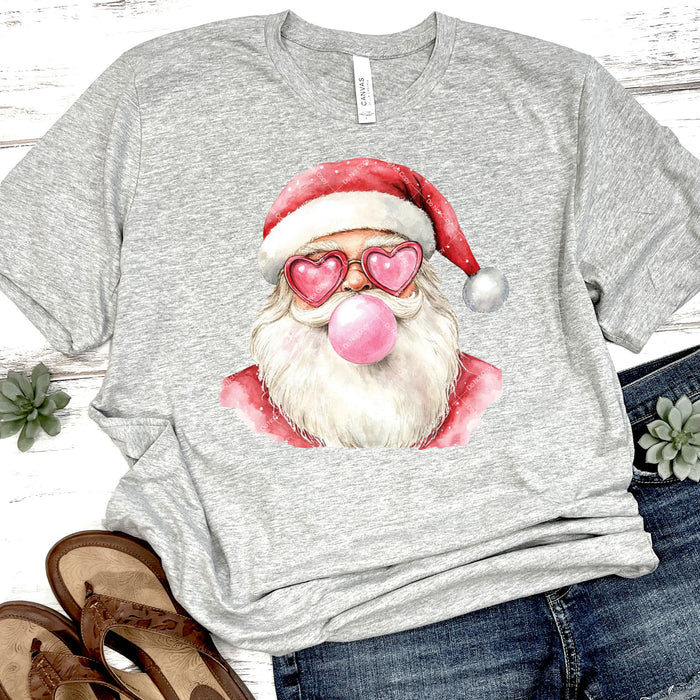 Santa With Love Glasses DTF Transfer