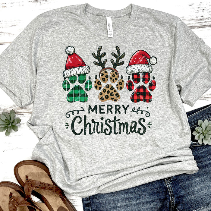 Merry Christmas Dog Prints DTF Transfer