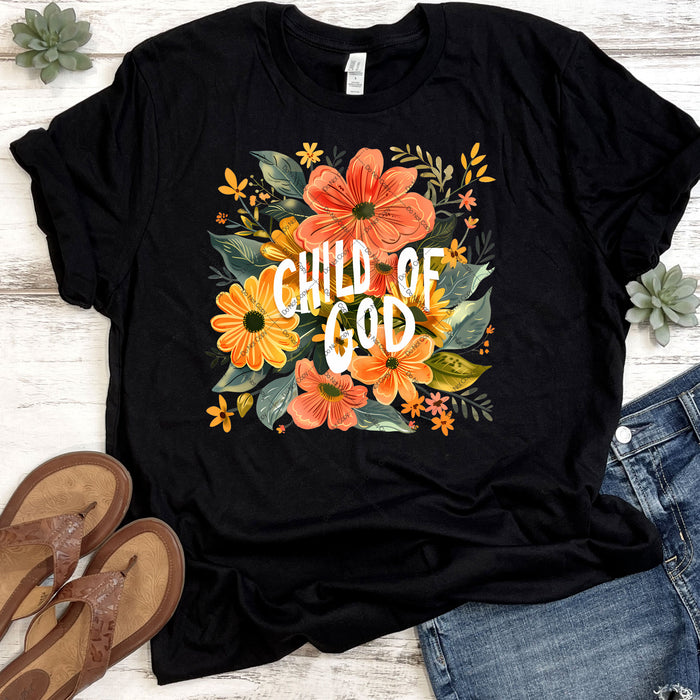 Child Of God Floral Design DTF Transfer
