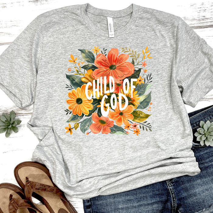 Child Of God Floral Design DTF Transfer