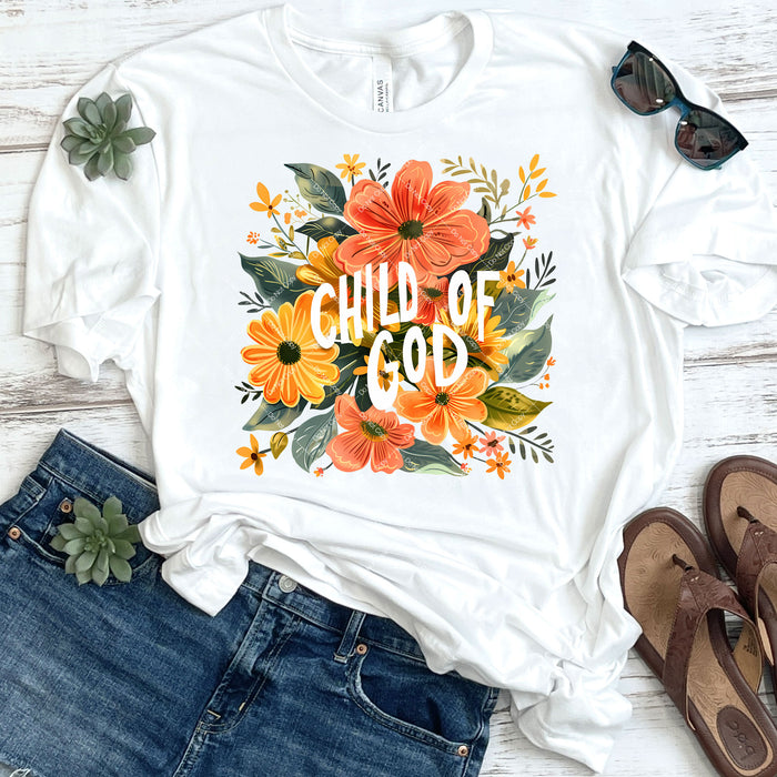 Child Of God Floral Design DTF Transfer