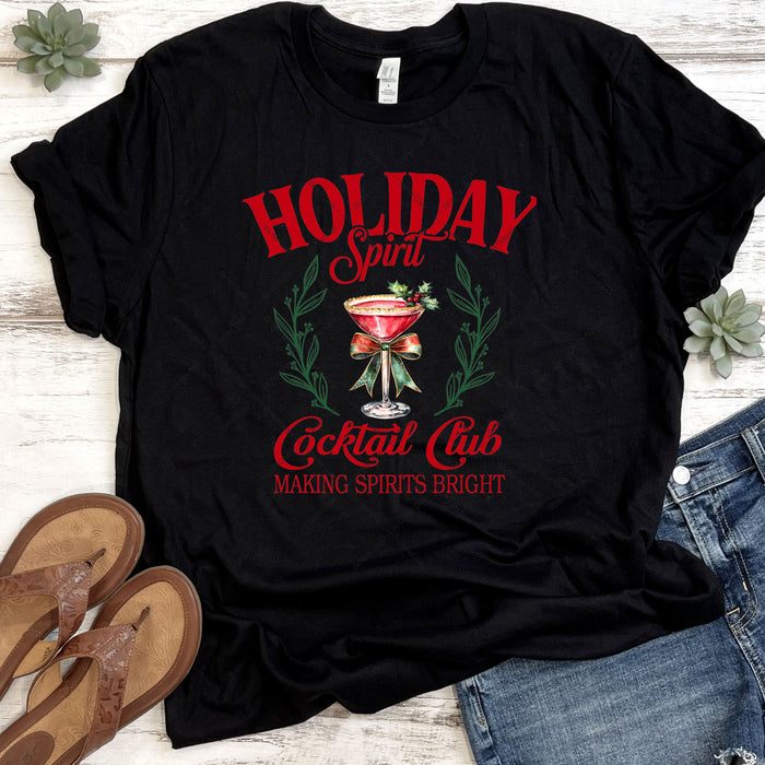 Holiday Spirit Cocktail Club DTF Transfer