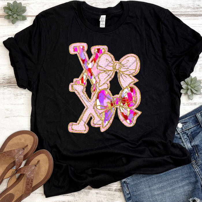 Hugs & Kisses Valentine Bows DTF Transfer