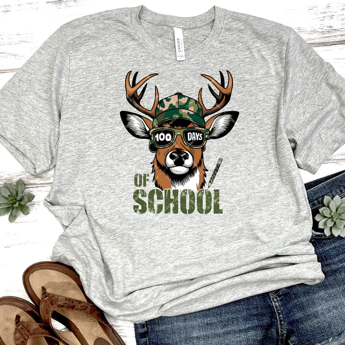 100 Days of School Camo Buck  DTF Transfer