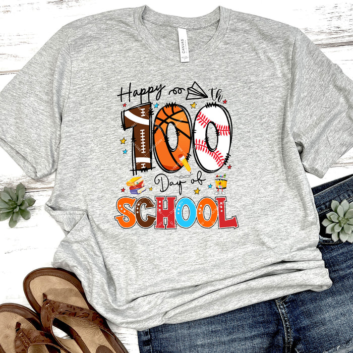 Happy 100th Day of School DTF Transfer