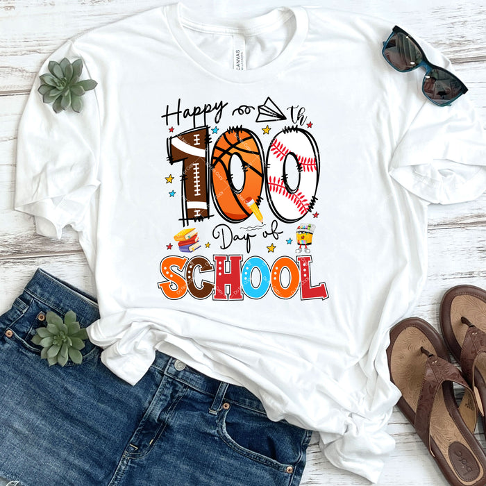 Happy 100th Day of School DTF Transfer