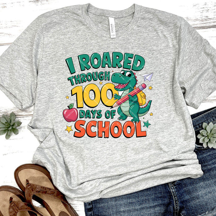 I Roared Through 100 Days of School DTF Transfer