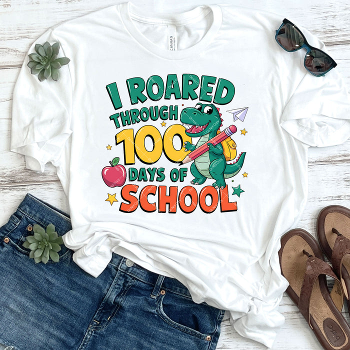 I Roared Through 100 Days of School DTF Transfer