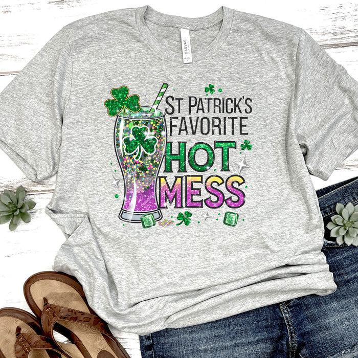 St Patrick's Favorite Hot Mess DTF Transfer