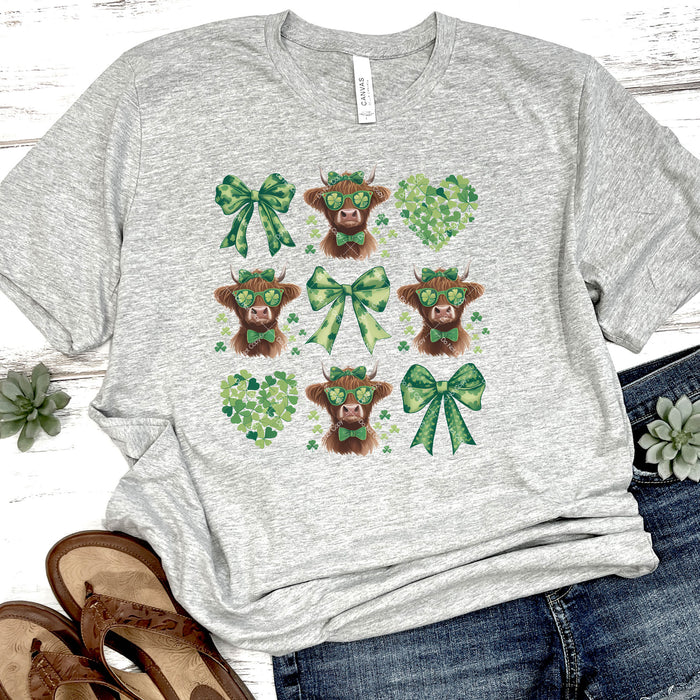 Shamrocks, Highland Cows & Coquette Bows DTF Transfer