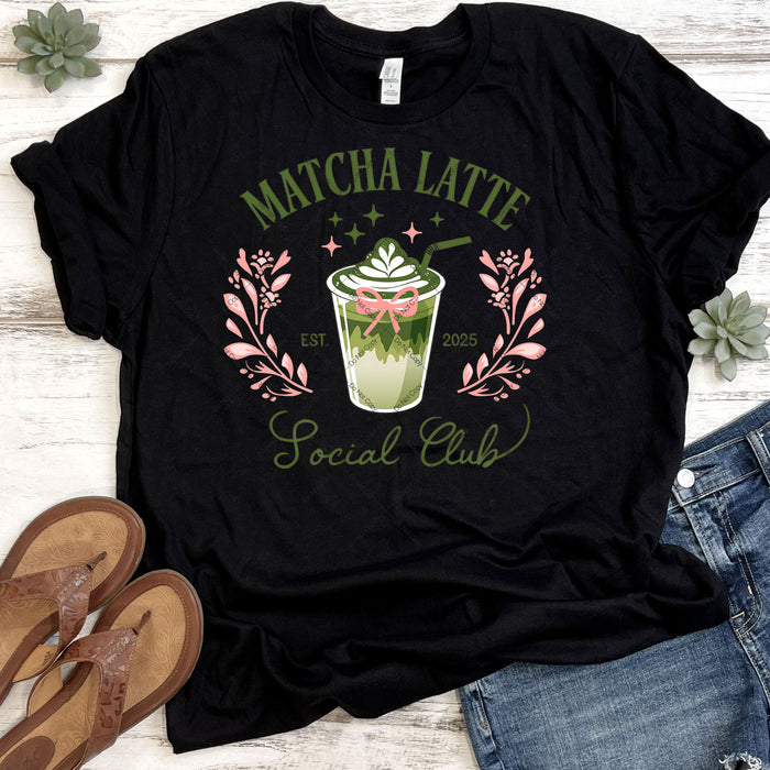 Matcha Latte Social Club DTF Transfer