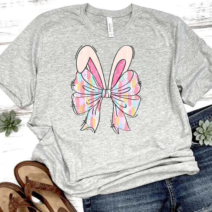 Easter Rabbit Ears With Bow DTF Transfer
