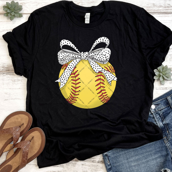 Softball Bow DTF Transfer