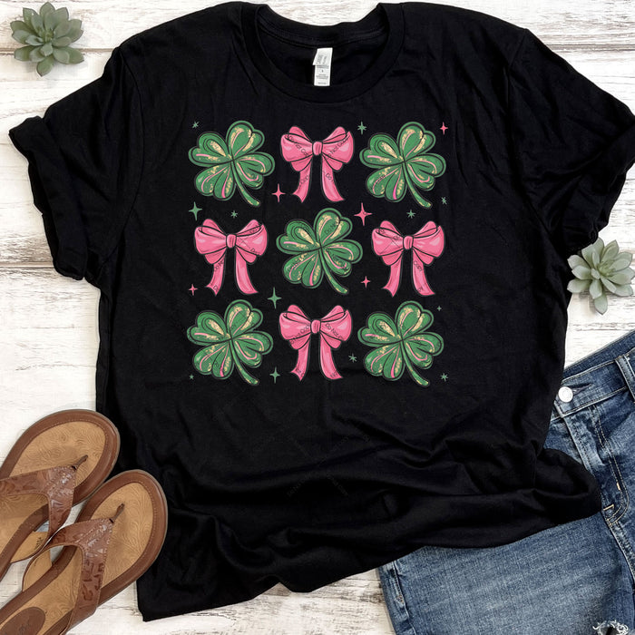 Shamrocks & Bows DTF Transfer