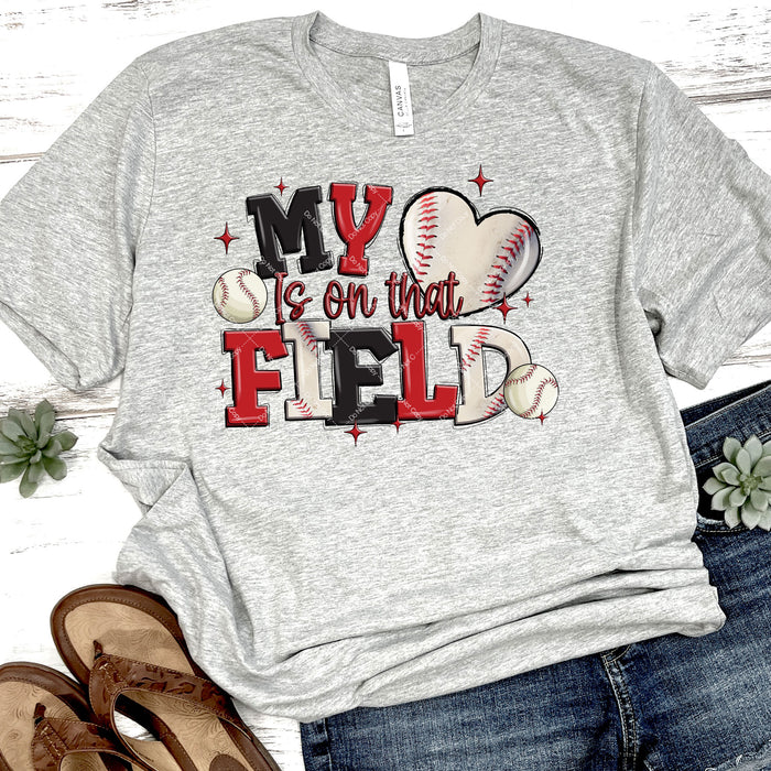 My Heart Is On That Field DTF Transfer