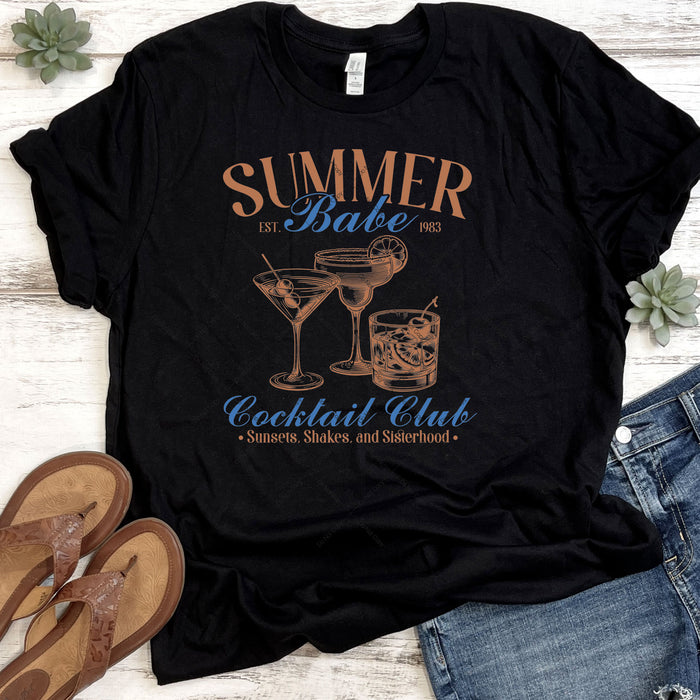 Summer Babe Cocktail Club DTF Transfer