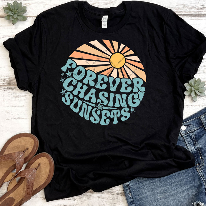 Forever Chasing Sunsets DTF Transfer