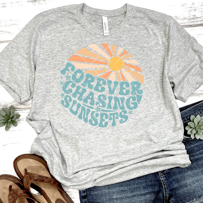 Forever Chasing Sunsets DTF Transfer