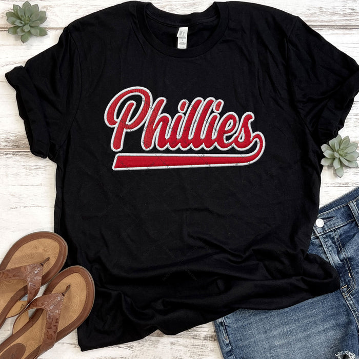 Phillies Faux Embroidery DTF Transfer
