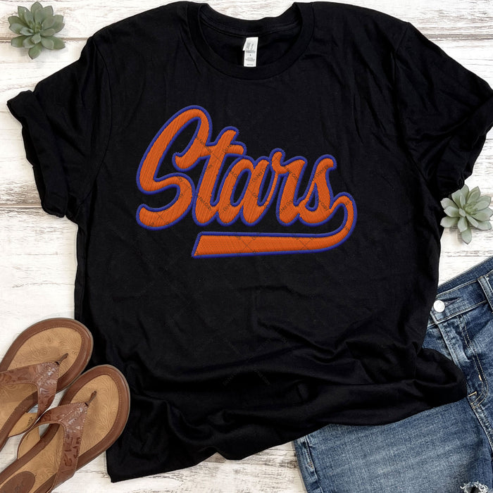 Stars Faux Embroidery DTF Transfer