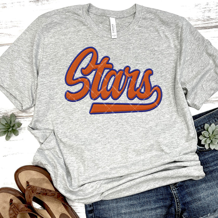 Stars Faux Embroidery DTF Transfer