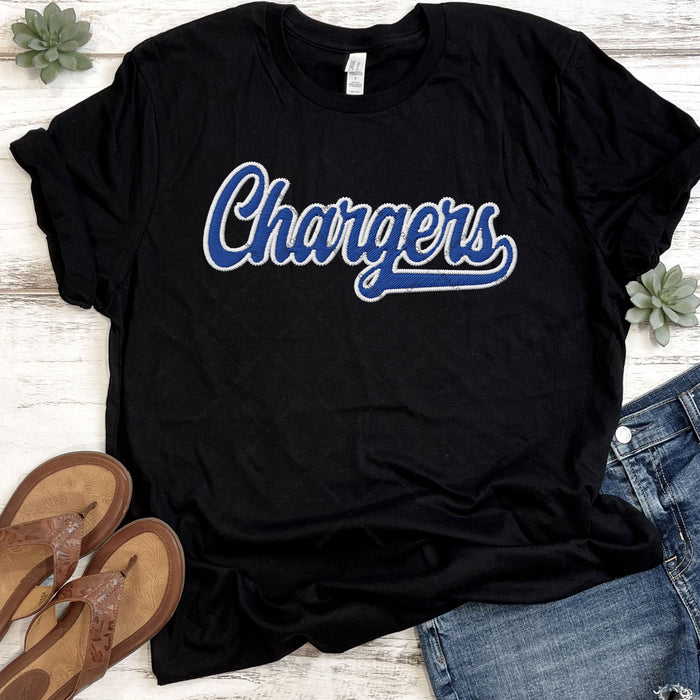 Chargers Faux Embroidery DTF Transfer