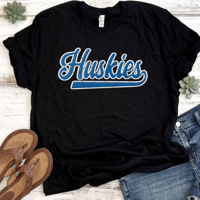Huskies Faux Embroidery DTF Transfer