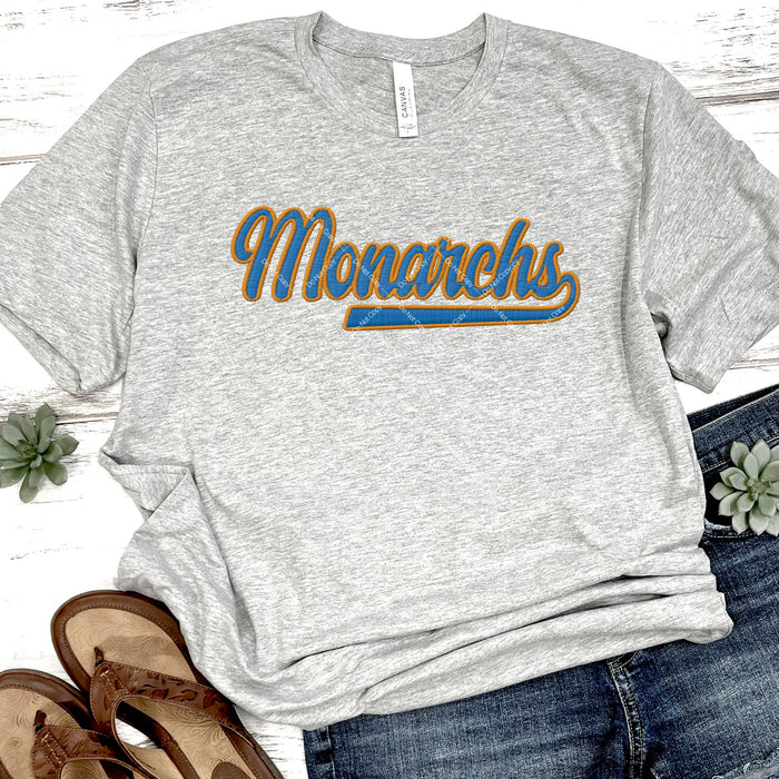 Monarchs Faux Embroidery DTF Transfer