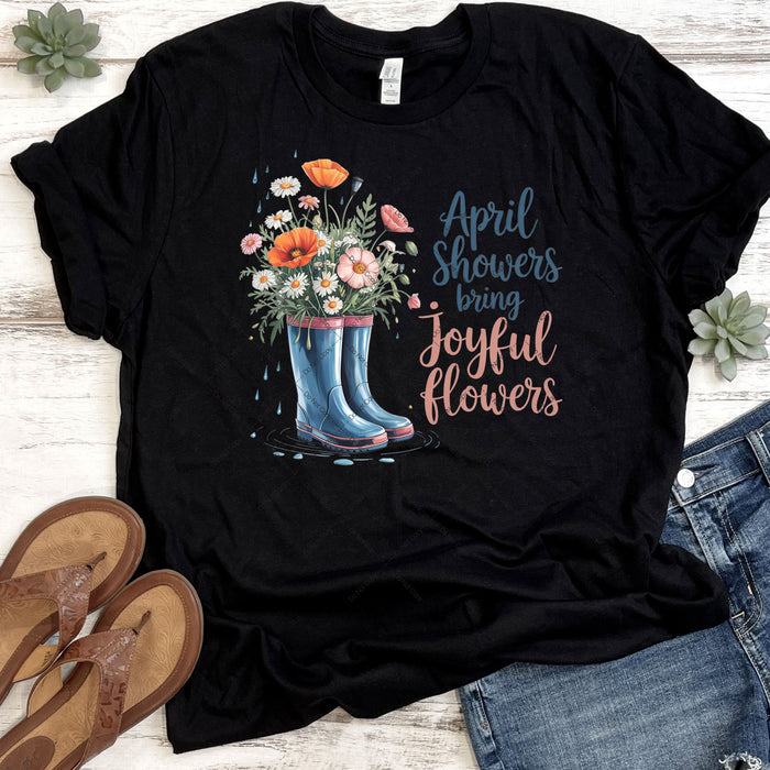 April Flowers Bring Joyful Flowers DTF Transfer
