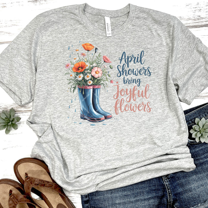 April Flowers Bring Joyful Flowers DTF Transfer