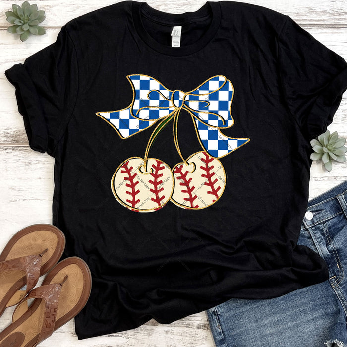 Coquette Cherry Baseballs DTF Transfer