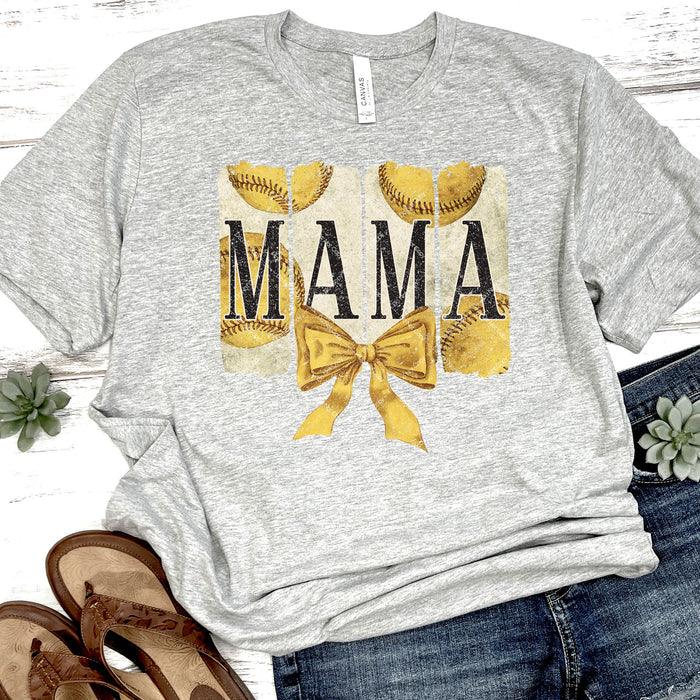 Coquette Softball Mama DTF Transfer