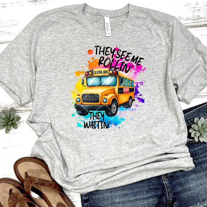 They See Me Rollin' They Waitin' DTF Transfer