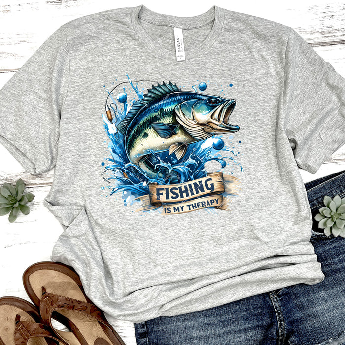 Fishing Is My Therapy DTF Transfer
