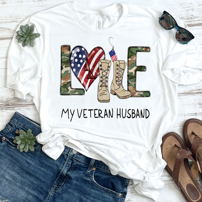 Love My Veteran Husband DTF Transfer