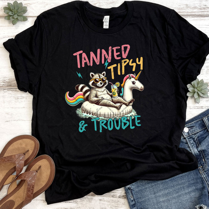 Tanned Tipsy & Trouble DTF Transfer