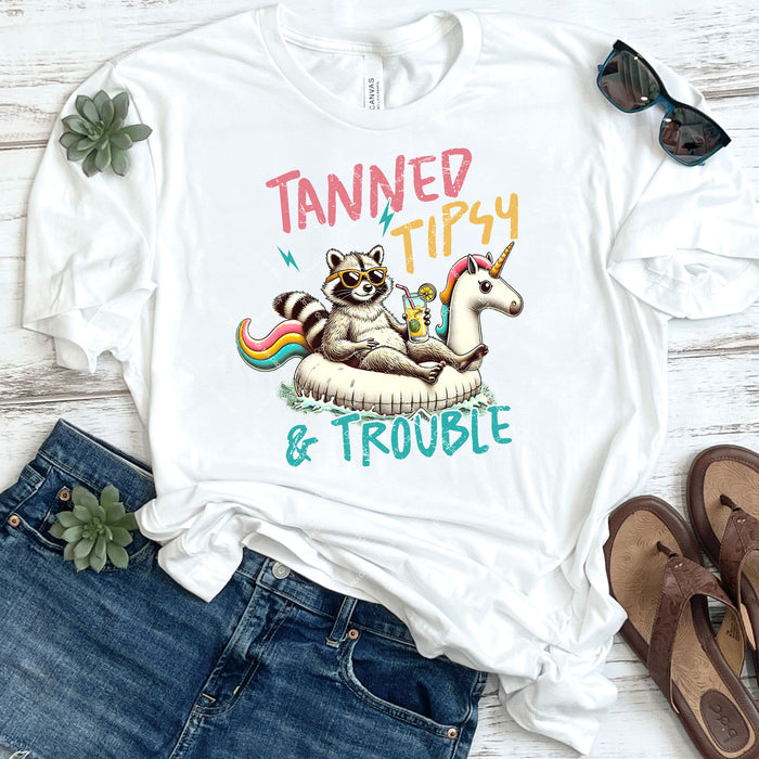 Tanned Tipsy & Trouble DTF Transfer