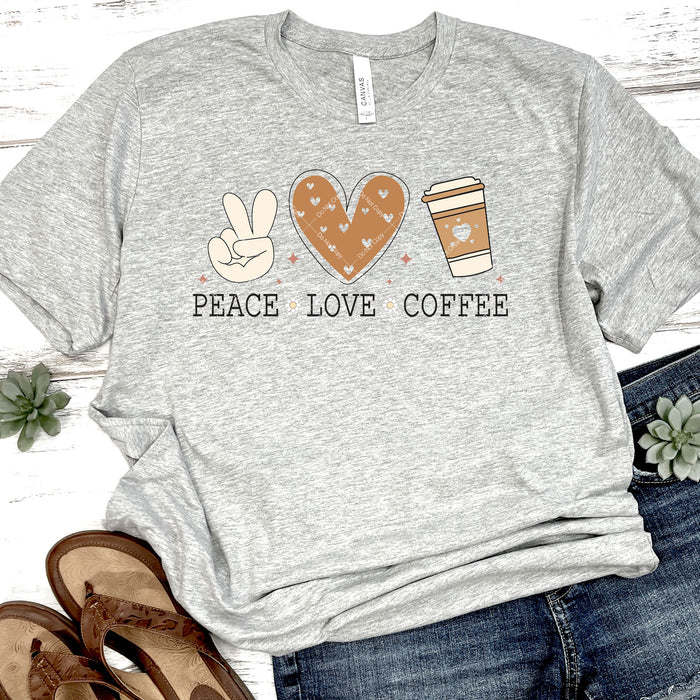Peace Love  Coffee DTF Transfer