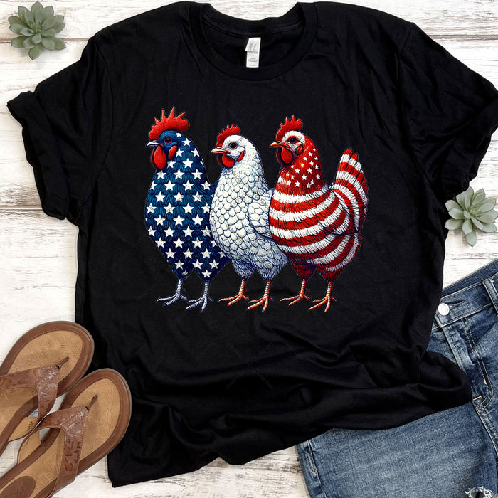 Patriotic Chickens DTF Transfer