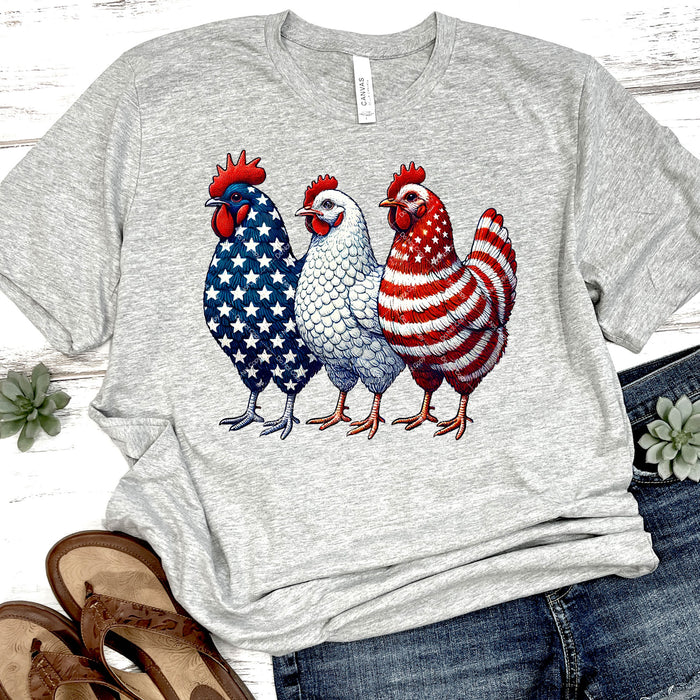 Patriotic Chickens DTF Transfer