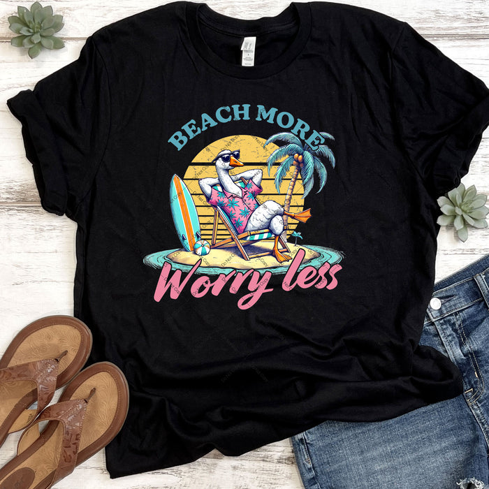 Beach More Worry Less DTF Transfer