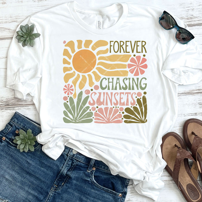 Forever Chasing Sunsets DTF Transfer