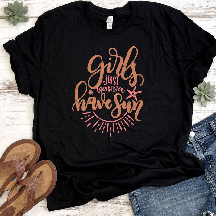 Girls Just Wanna Have Sun DTF Transfer