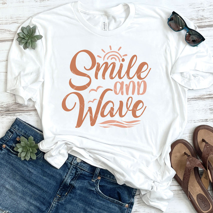 Smile And Wave DTF Transfer